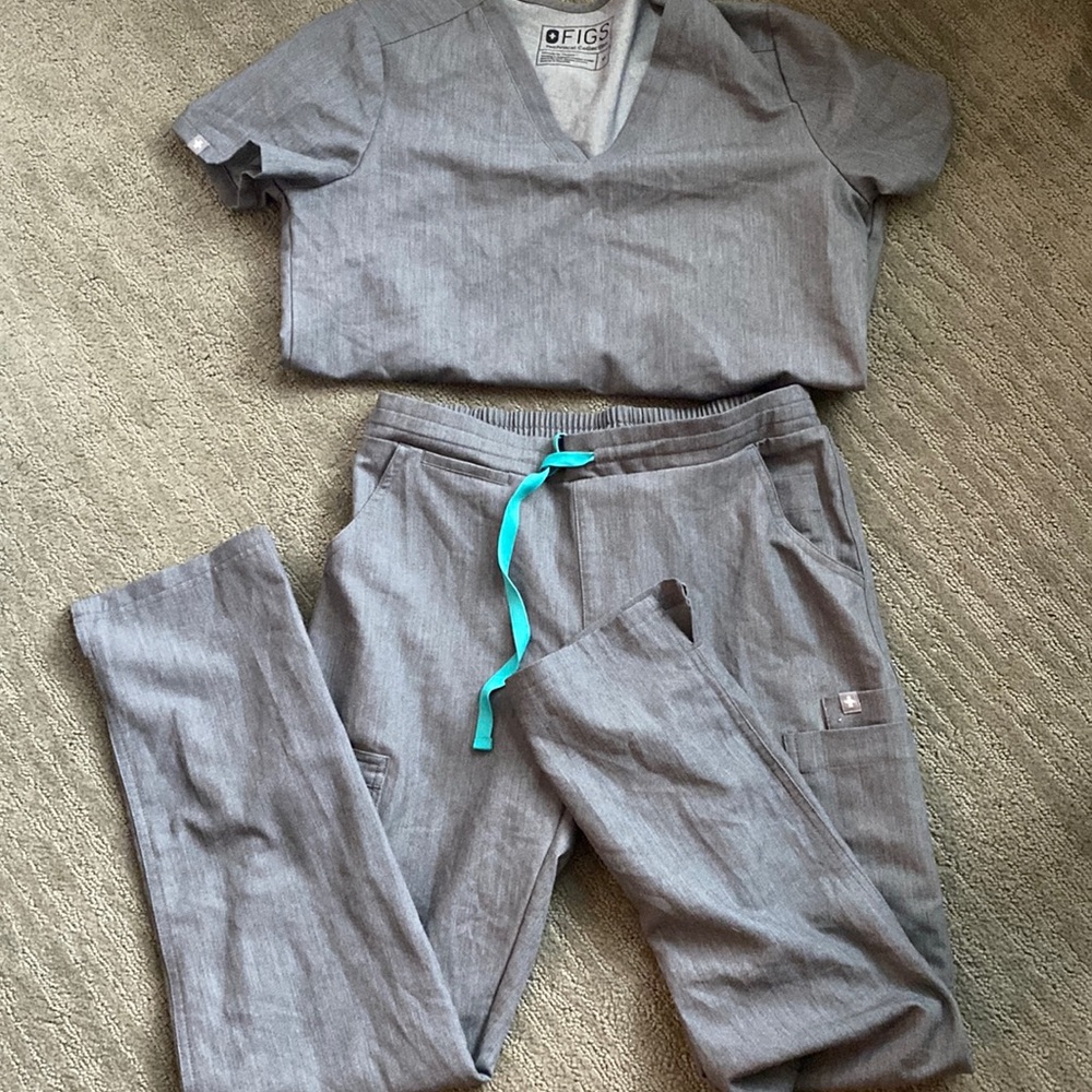 Figs grey scrub set XS